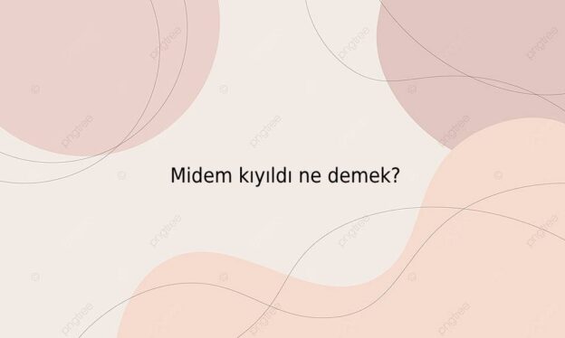 Midem kıyıldı ne demek? 1