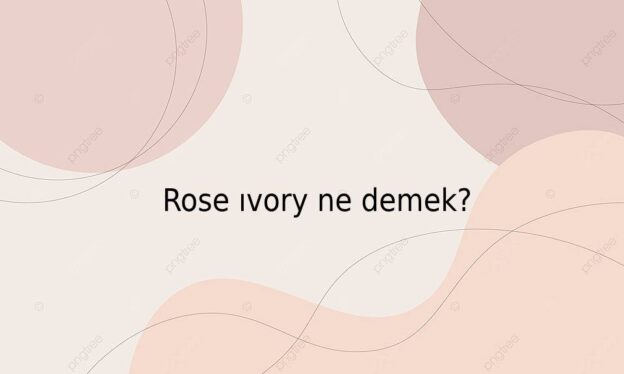 Rose ıvory ne demek? 1
