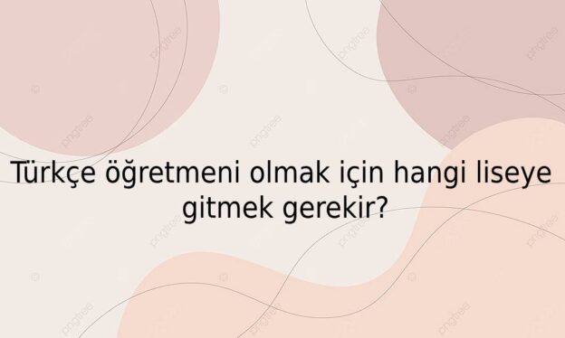 Türkçe öğretmeni olmak için hangi liseye gitmek gerekir? 1