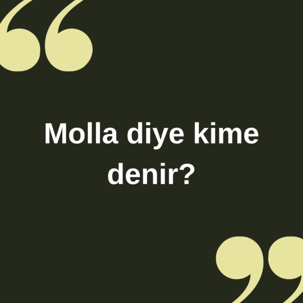 Molla diye kime denir? 1