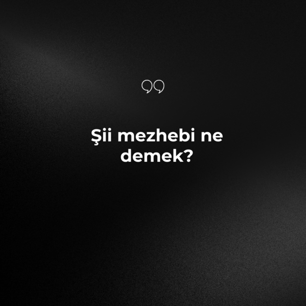 Şii mezhebi ne demek? 1