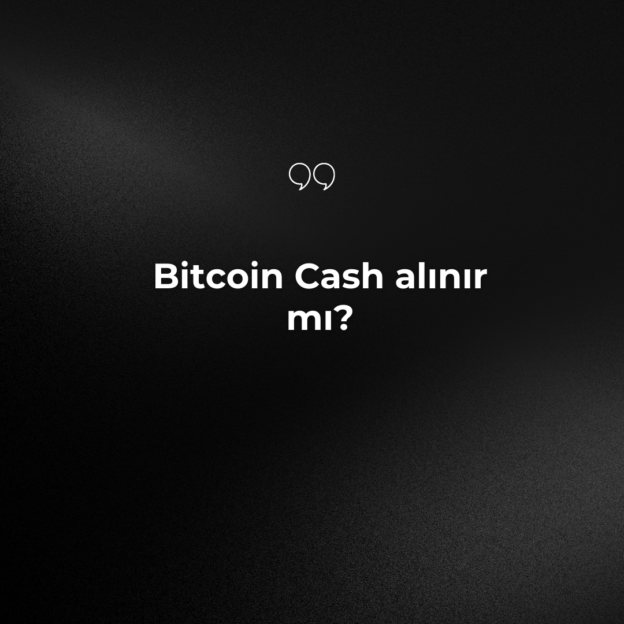 Bitcoin Cash alınır mı? 1