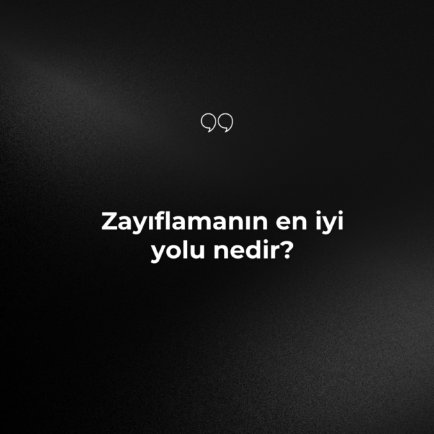 Zayıflamanın en iyi yolu nedir? 1