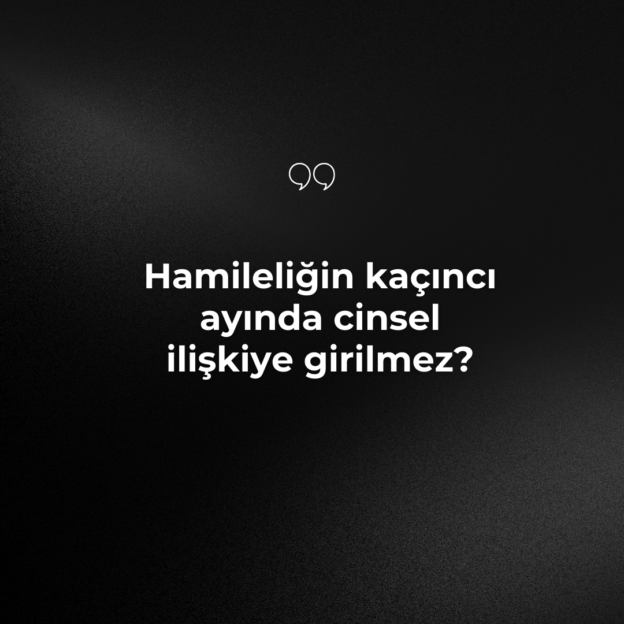Hamileliğin kaçıncı ayında cinsel ilişkiye girilmez? 1