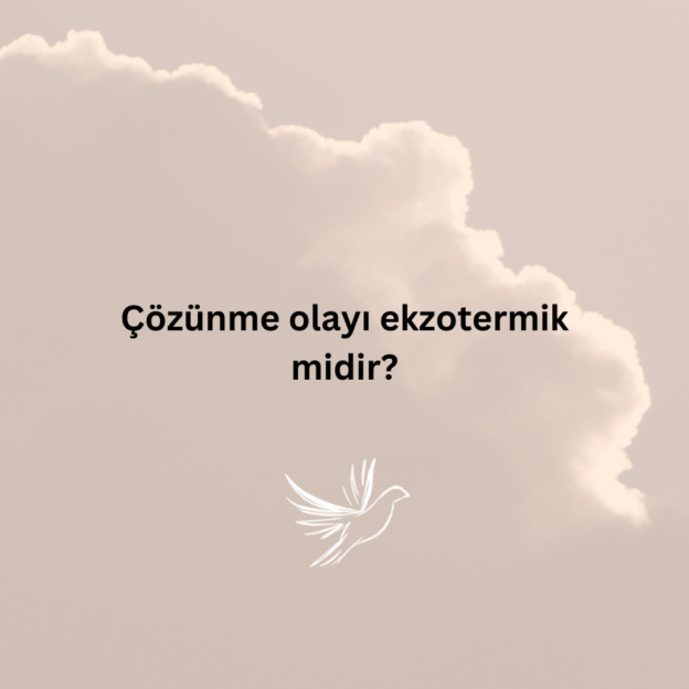 Çözünme olayı ekzotermik midir? 1