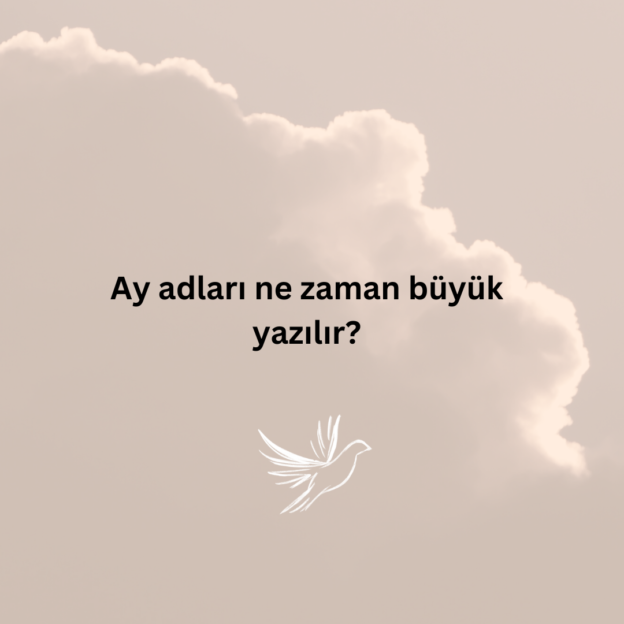 Ay adları ne zaman büyük yazılır? 1