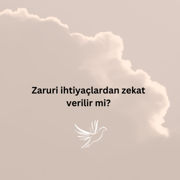 Zaruri ihtiyaçlardan zekat verilir mi? 1