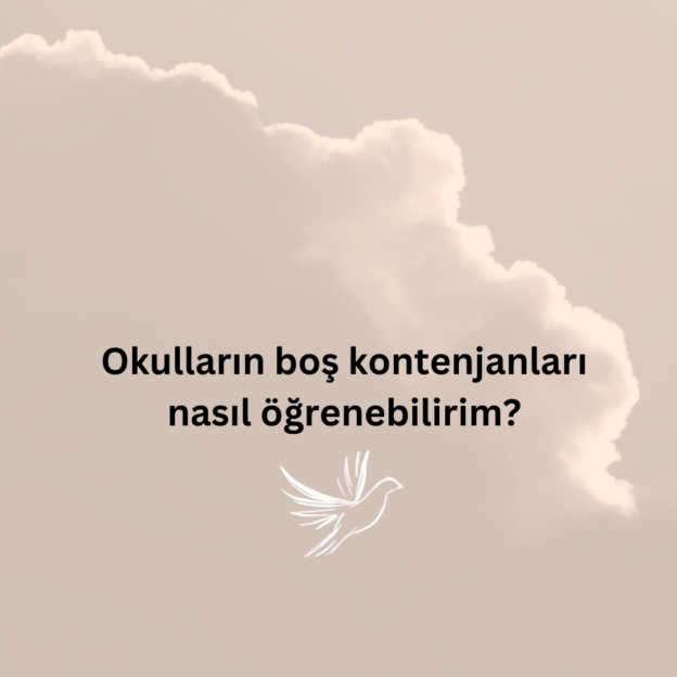 Okulların boş kontenjanları nasıl öğrenebilirim? 1