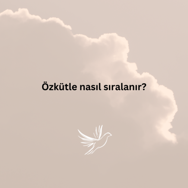Özkütle nasıl sıralanır? 1