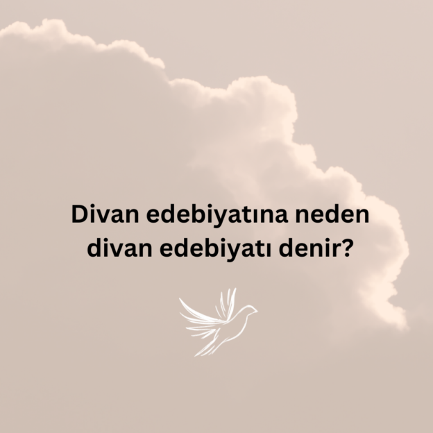 Divan edebiyatına neden divan edebiyatı denir? 1
