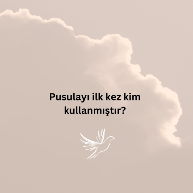 Pusulayı ilk kez kim kullanmıştır? 1