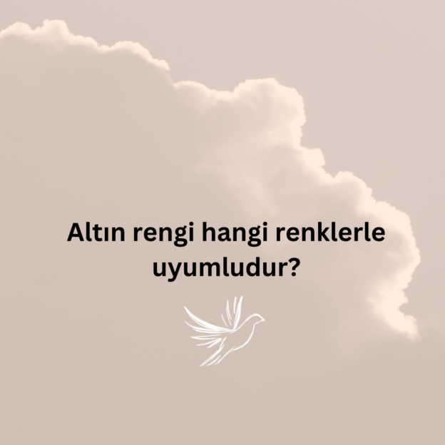 Altın rengi hangi renklerle uyumludur? 1