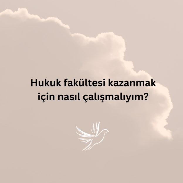 Hukuk fakültesi kazanmak için nasıl çalışmalıyım? 1