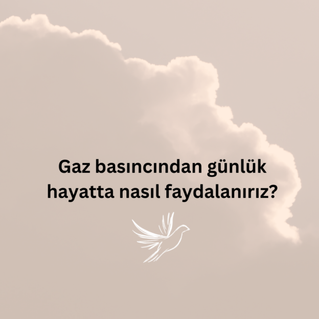 Gaz basıncından günlük hayatta nasıl faydalanırız? 1