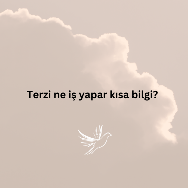 Terzi ne iş yapar kısa bilgi? 1
