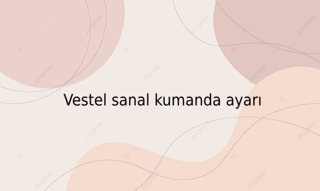 Vestel sanal kumanda ayarı 1