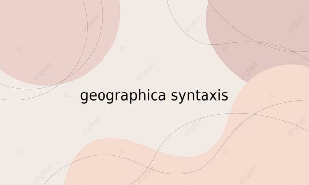 geographica syntaxis 1