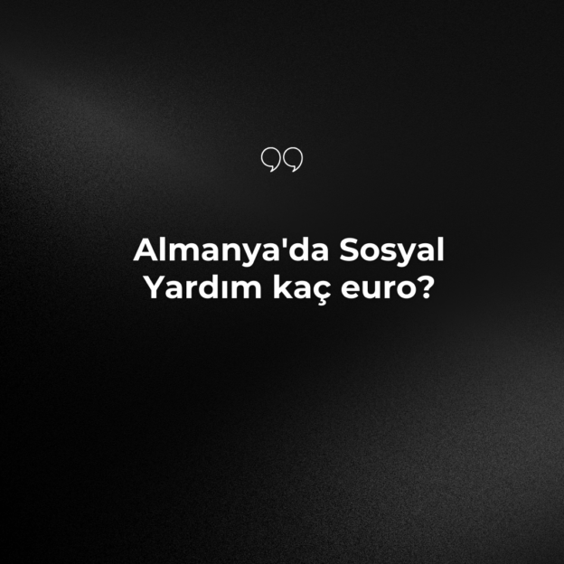 Almanya'da Sosyal Yardım kaç euro? 9