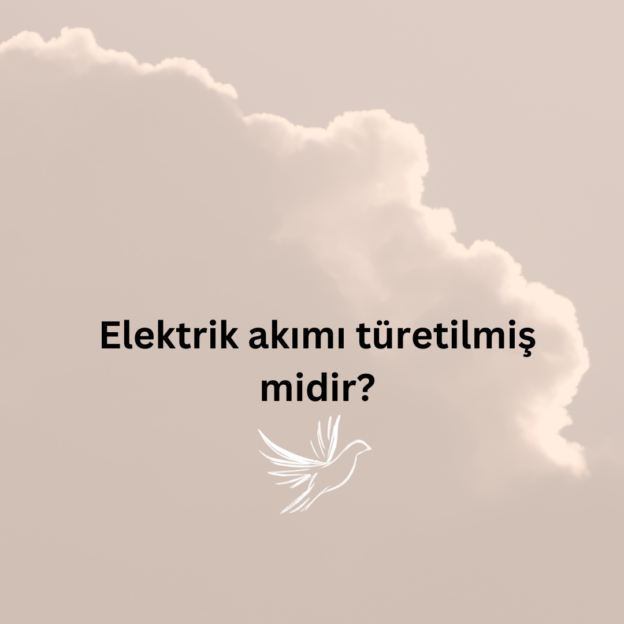 Elektrik akımı türetilmiş midir? 1