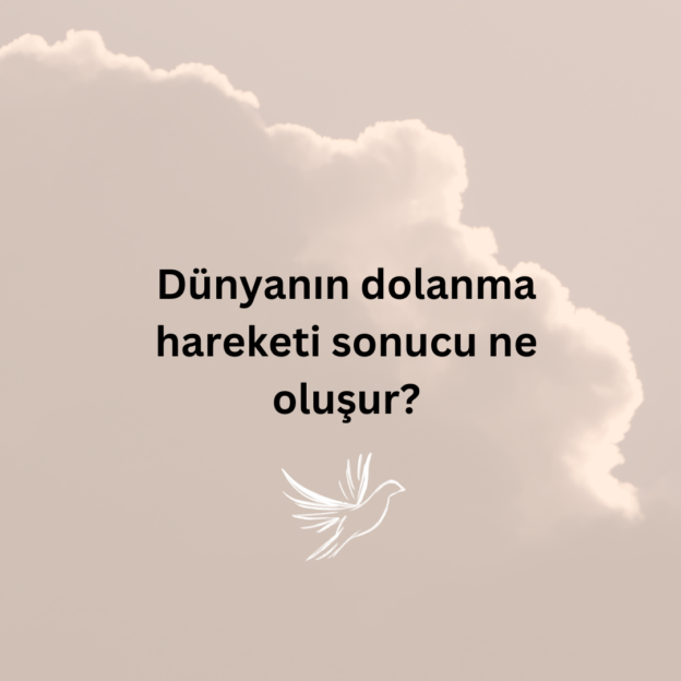 Dünyanın dolanma hareketi sonucu ne oluşur? 1