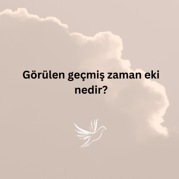 Görülen geçmiş zaman eki nedir? 1