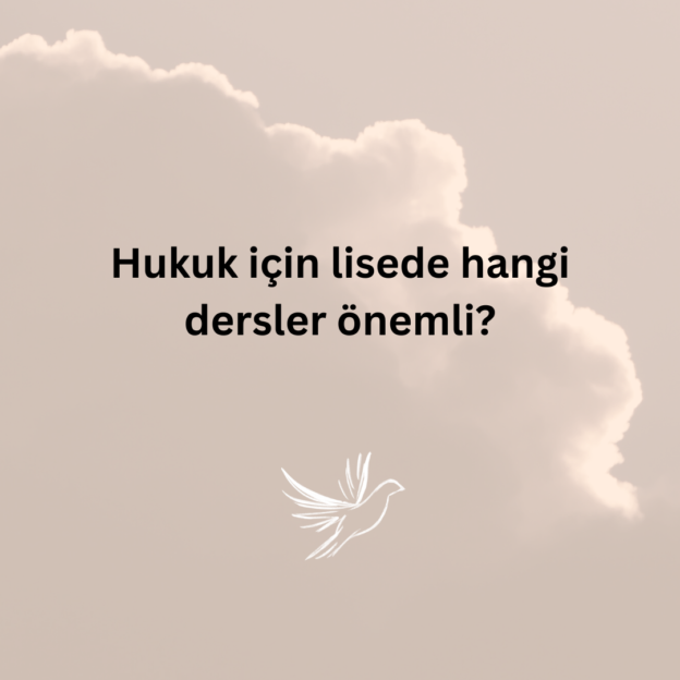 Hukuk için lisede hangi dersler önemli? 1