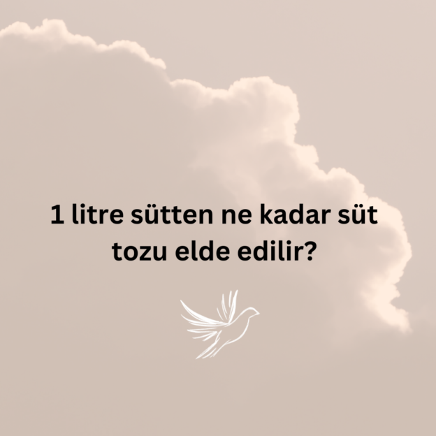 1 litre sütten ne kadar süt tozu elde edilir? 1
