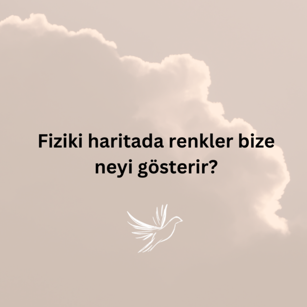 Fiziki haritada renkler bize neyi gösterir? 1