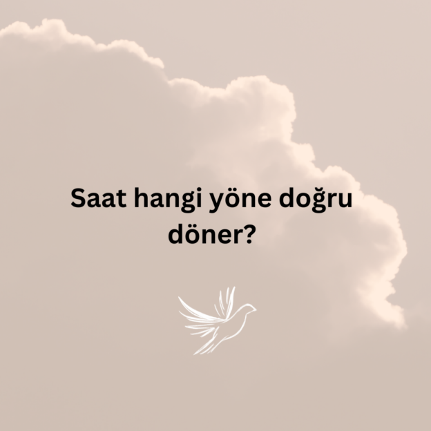 Saat hangi yöne doğru döner? 1