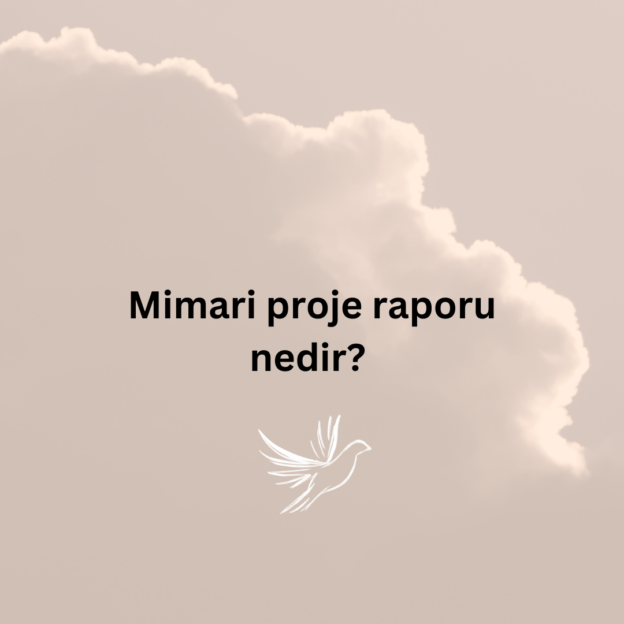 Mimari proje raporu nedir? 1