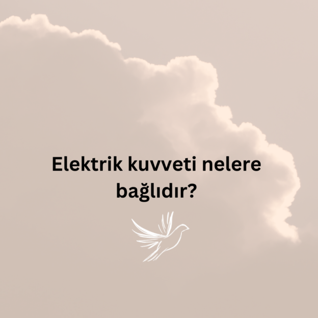 Elektrik kuvveti nelere bağlıdır? 1