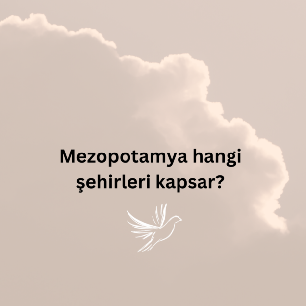 Mezopotamya hangi şehirleri kapsar? 1