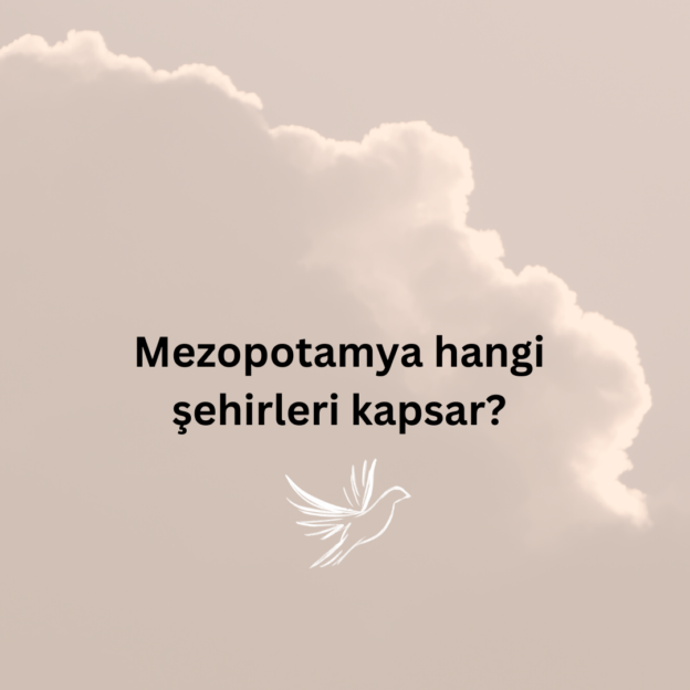 Mezopotamya hangi şehirleri kapsar? 5