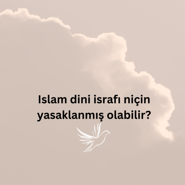 Islam dini israfı niçin yasaklanmış olabilir? 1