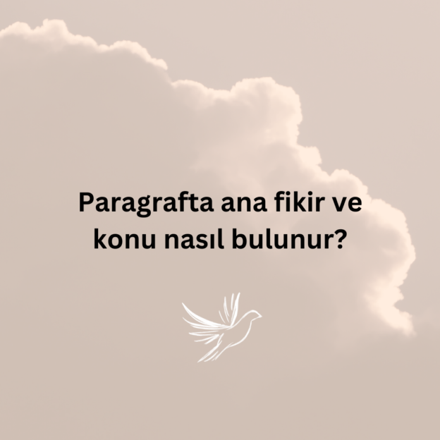 Paragrafta ana fikir ve konu nasıl bulunur? 1