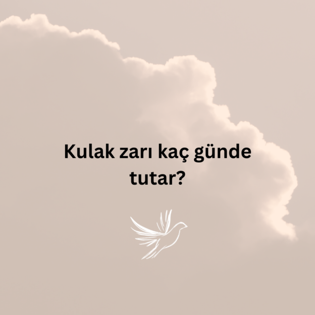 Kulak zarı kaç günde tutar? 1