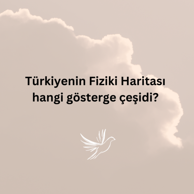 Türkiyenin Fiziki Haritası hangi gösterge çeşidi? 1