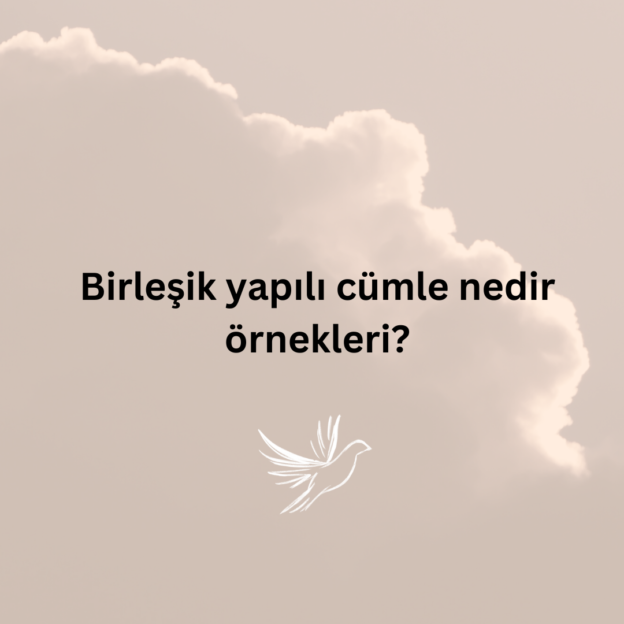 Birleşik yapılı cümle nedir örnekleri? 4