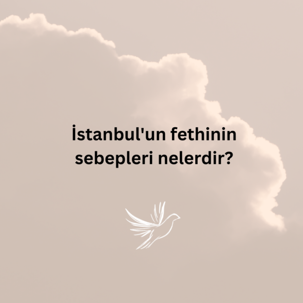 İstanbul'un fethinin sebepleri nelerdir? 1
