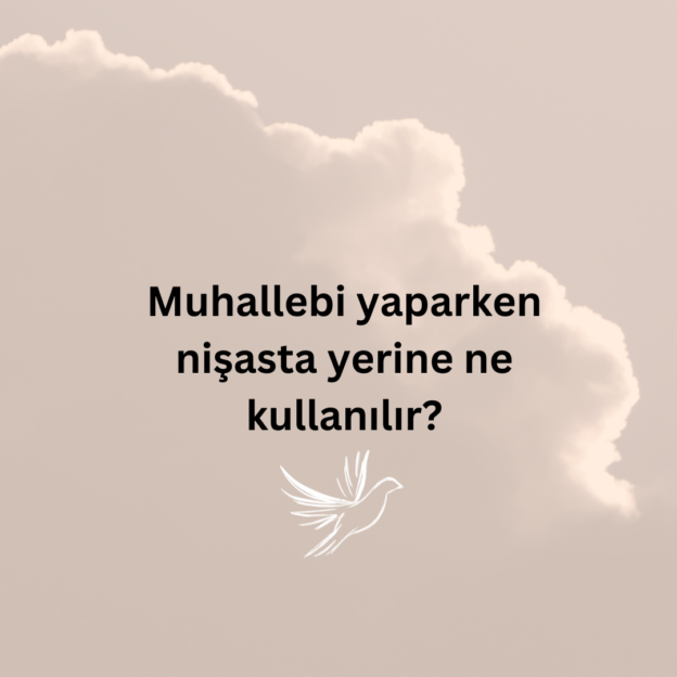 Muhallebi yaparken nişasta yerine ne kullanılır? 4