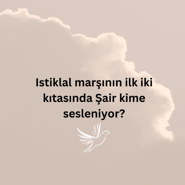 Istiklal marşının ilk iki kıtasında Şair kime sesleniyor? 3