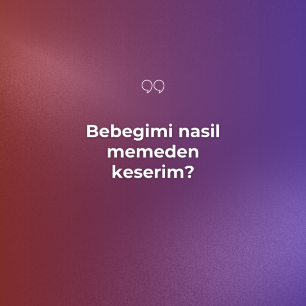 Bebegimi nasil memeden keserim? 1