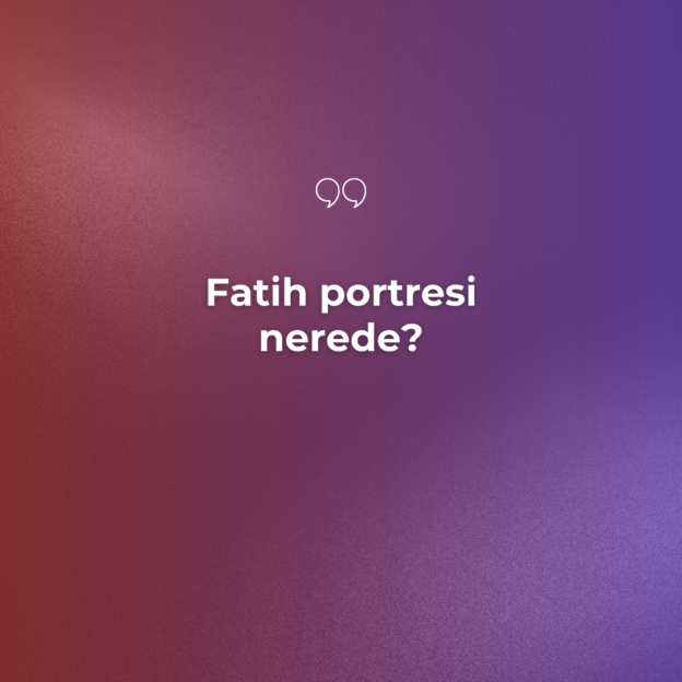 Fatih portresi nerede? 1