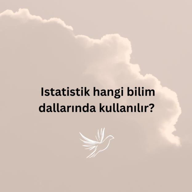 Istatistik hangi bilim dallarında kullanılır? 1