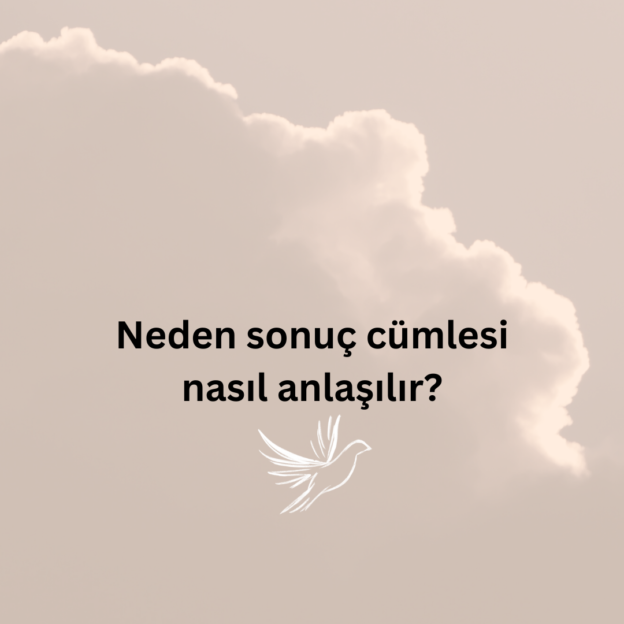 Neden sonuç cümlesi nasıl anlaşılır? 1