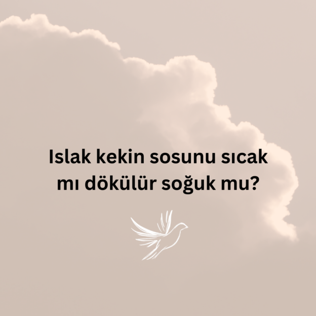 Islak kekin sosunu sıcak mı dökülür soğuk mu? 1