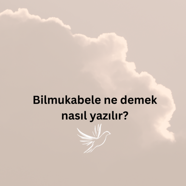 Bilmukabele ne demek nasıl yazılır? 1