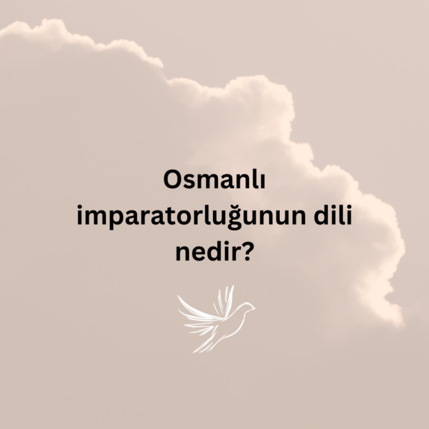 Osmanlı imparatorluğunun dili nedir? 1