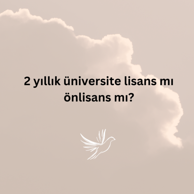 2 yıllık üniversite lisans mı önlisans mı? 1