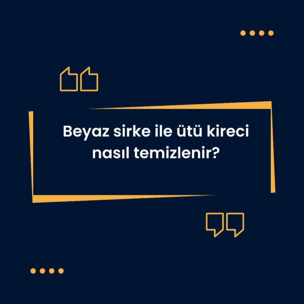 Beyaz sirke ile ütü kireci nasıl temizlenir? 1